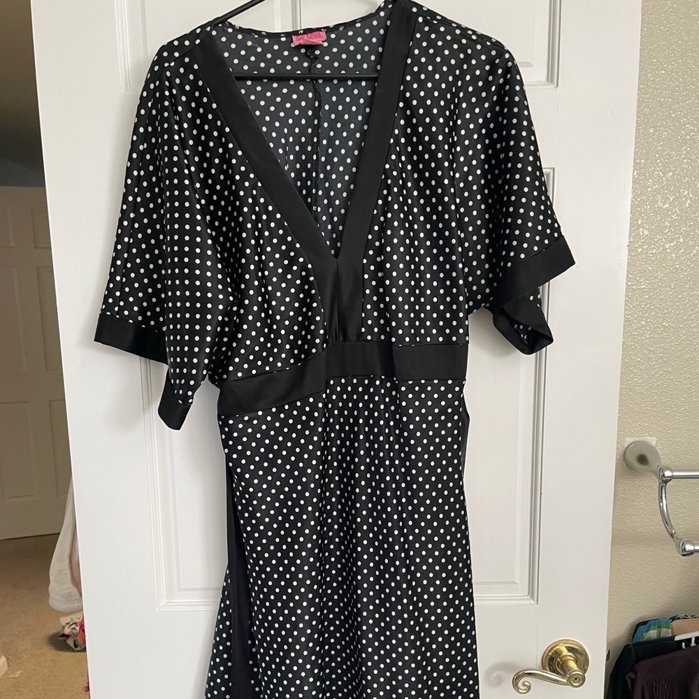 Black and White Polkadot Dress